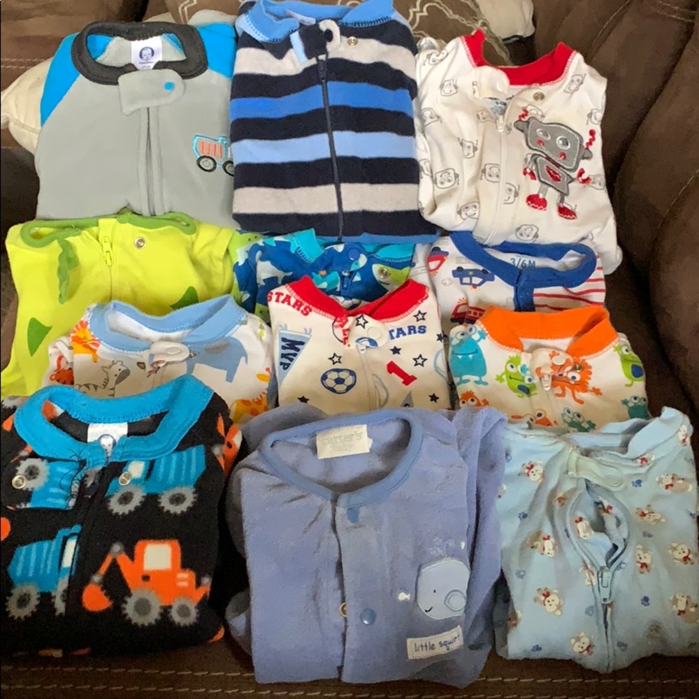 Baby Boy sleepers 12count